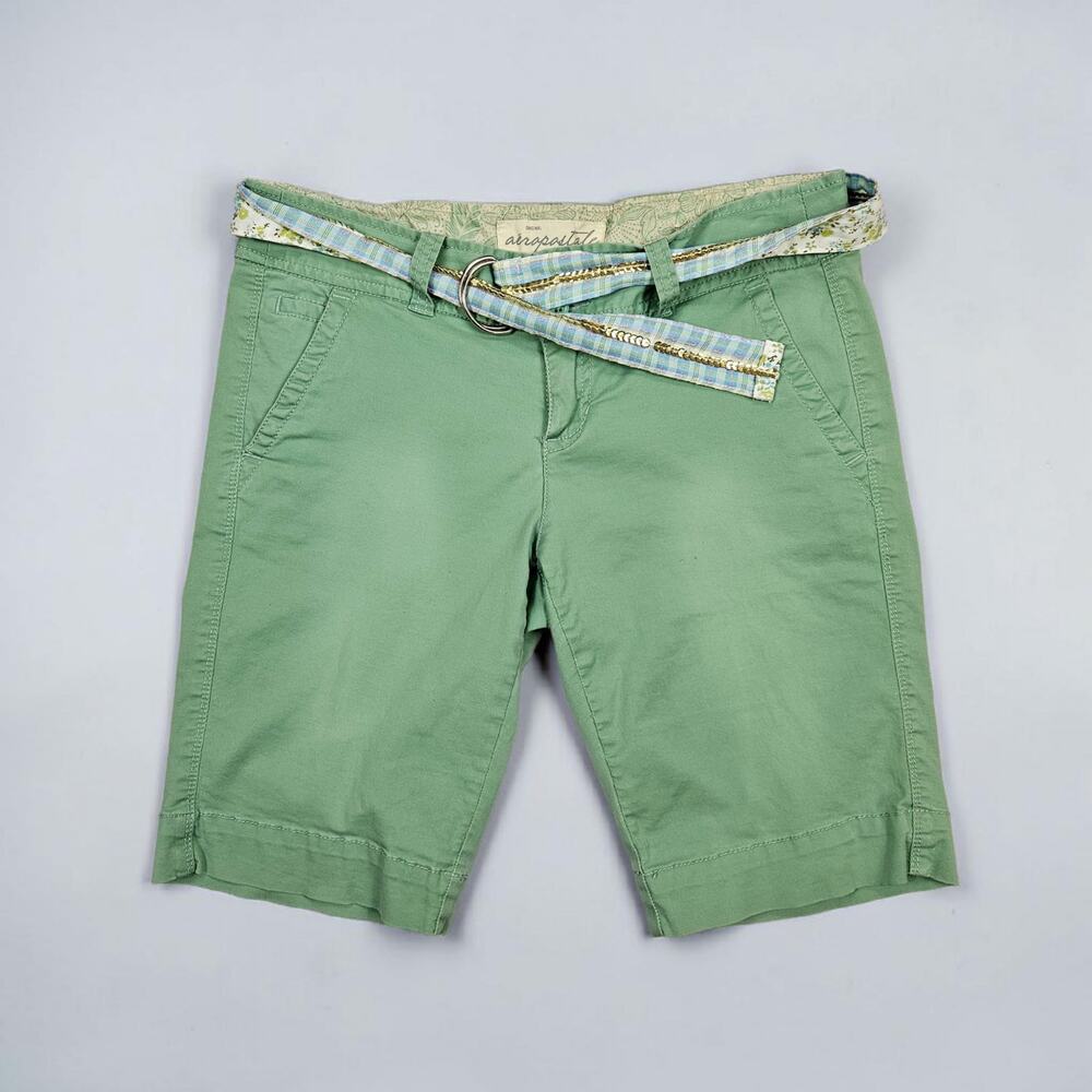 Y2k Aeropostale Bermuda Shorts Low-Rise Reversible Belt - Size 4